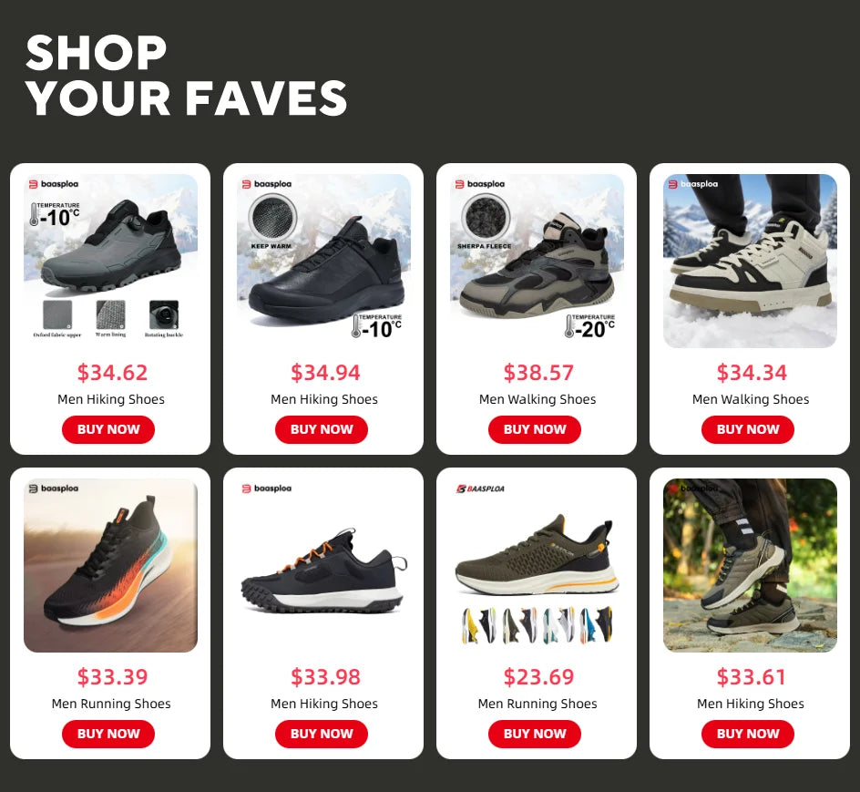 Baasploa Lightweight Running Shoes For Men Comfort Men's Designer Mesh Casual Sneakers Lace-Up Male Outdoor Sports Tennis Shoes