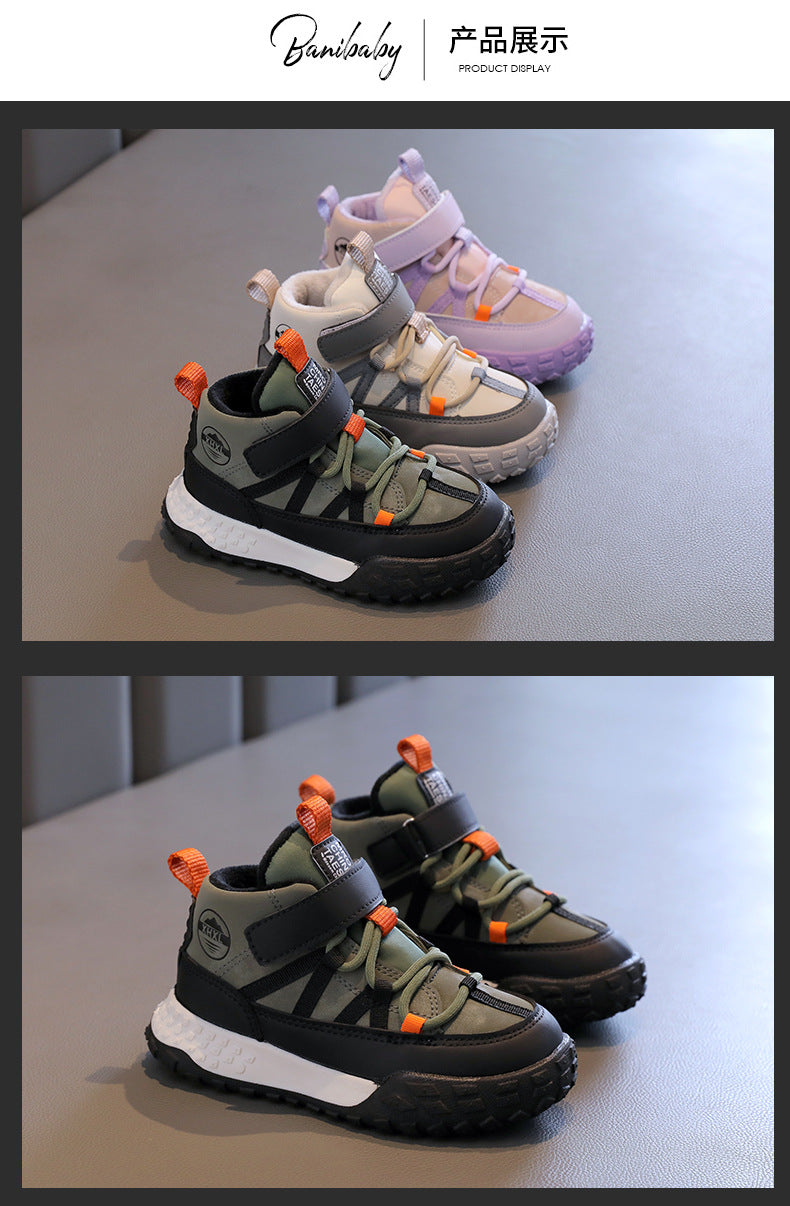 Kids Autumn/Winter Sneakers – Plush Warm Casual Sport Shoes