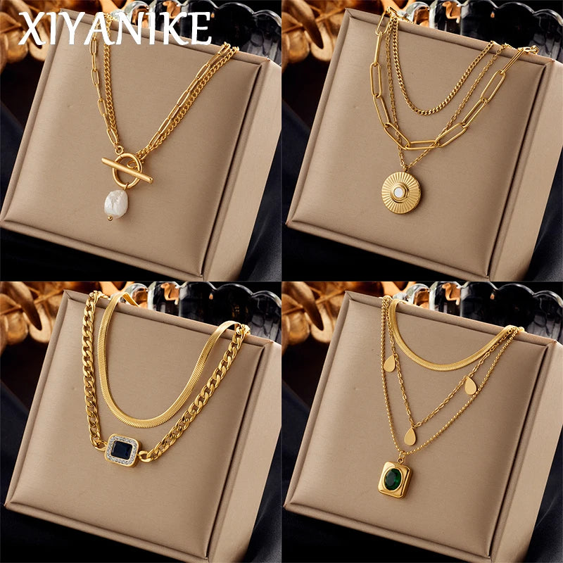 XIYANIKE 316L Stainless Steel Retro Luxury