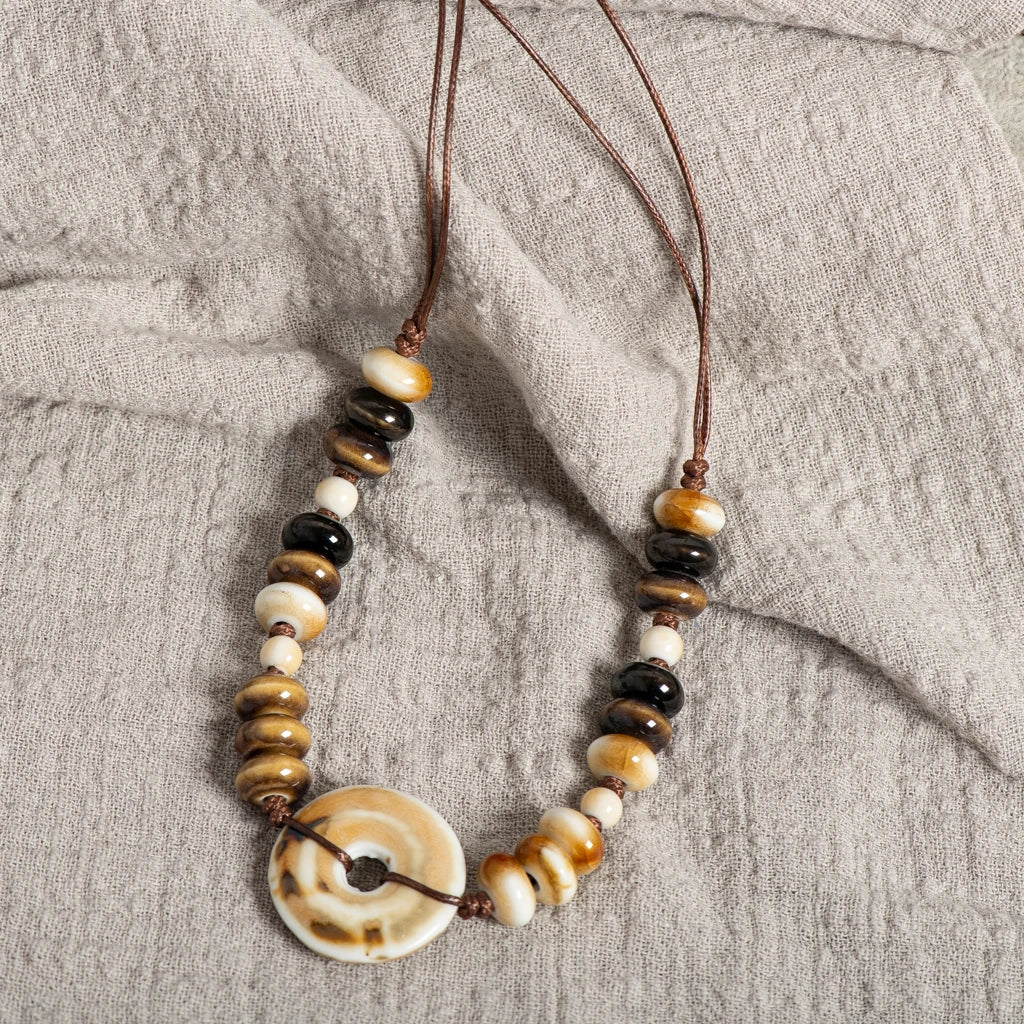 Handmade Ceramic Necklace for Men