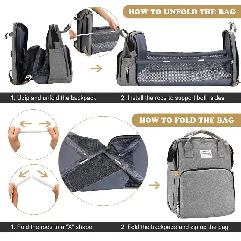 Mommy Bag – Foldable Bed & Changing Station