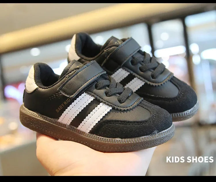 Kids’ Sneakers – Soft-Soled, Hook & Loop Casual Shoes