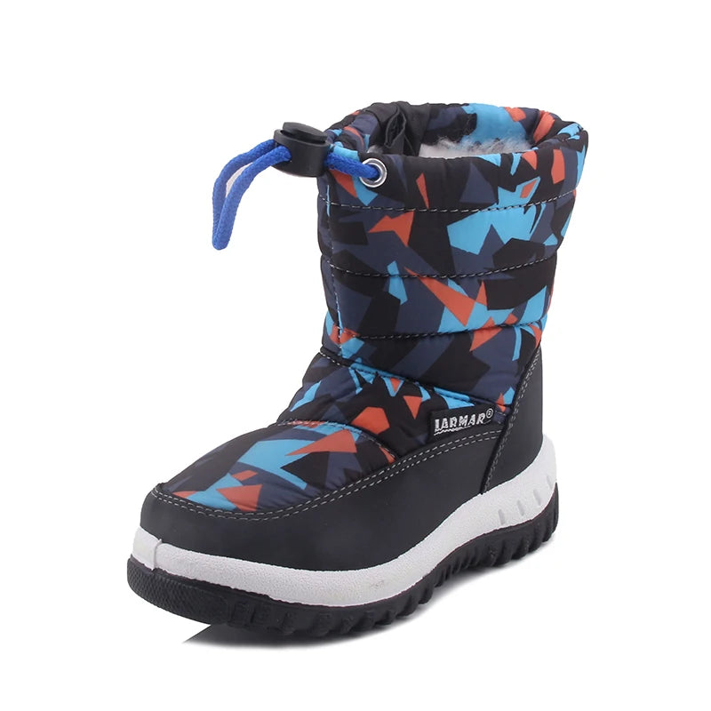 Kids Winter Fur Snow Boots – Waterproof Non-Slip Shoes