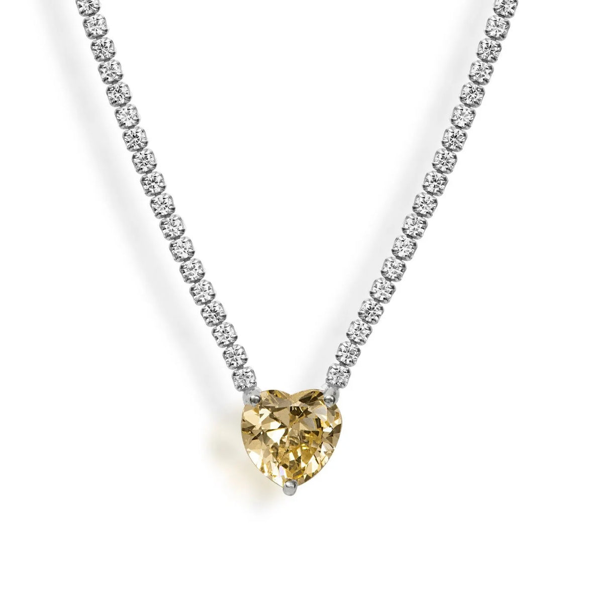 Stainless Steel Tennis Zircon Necklace