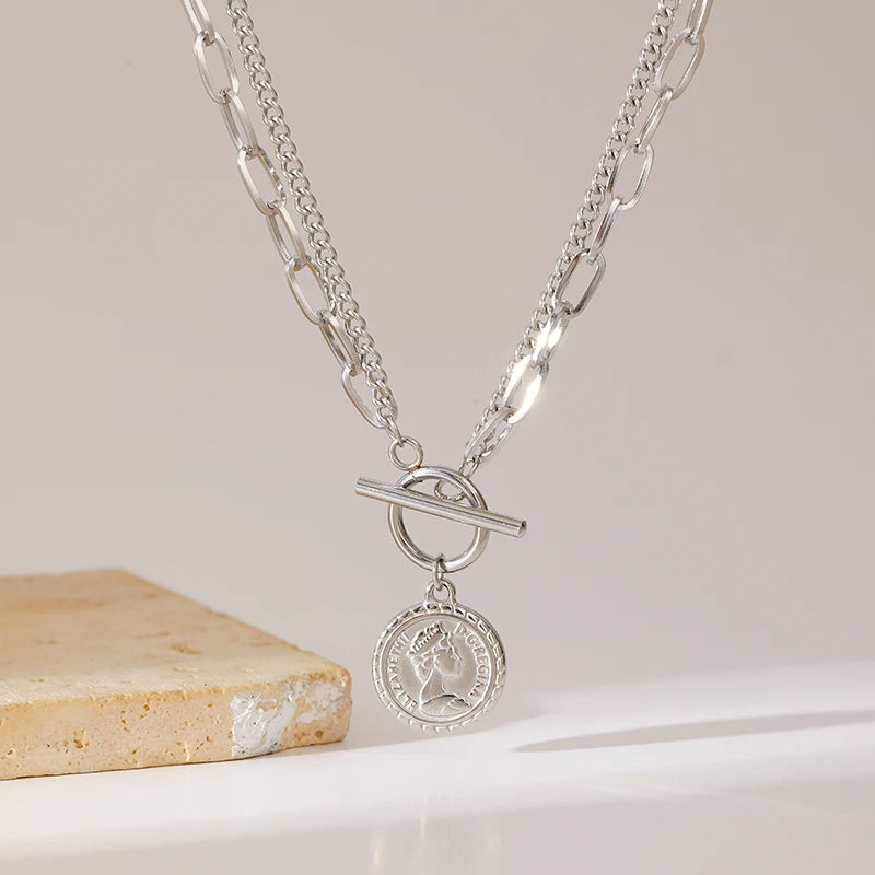 Portrait Coin Necklace