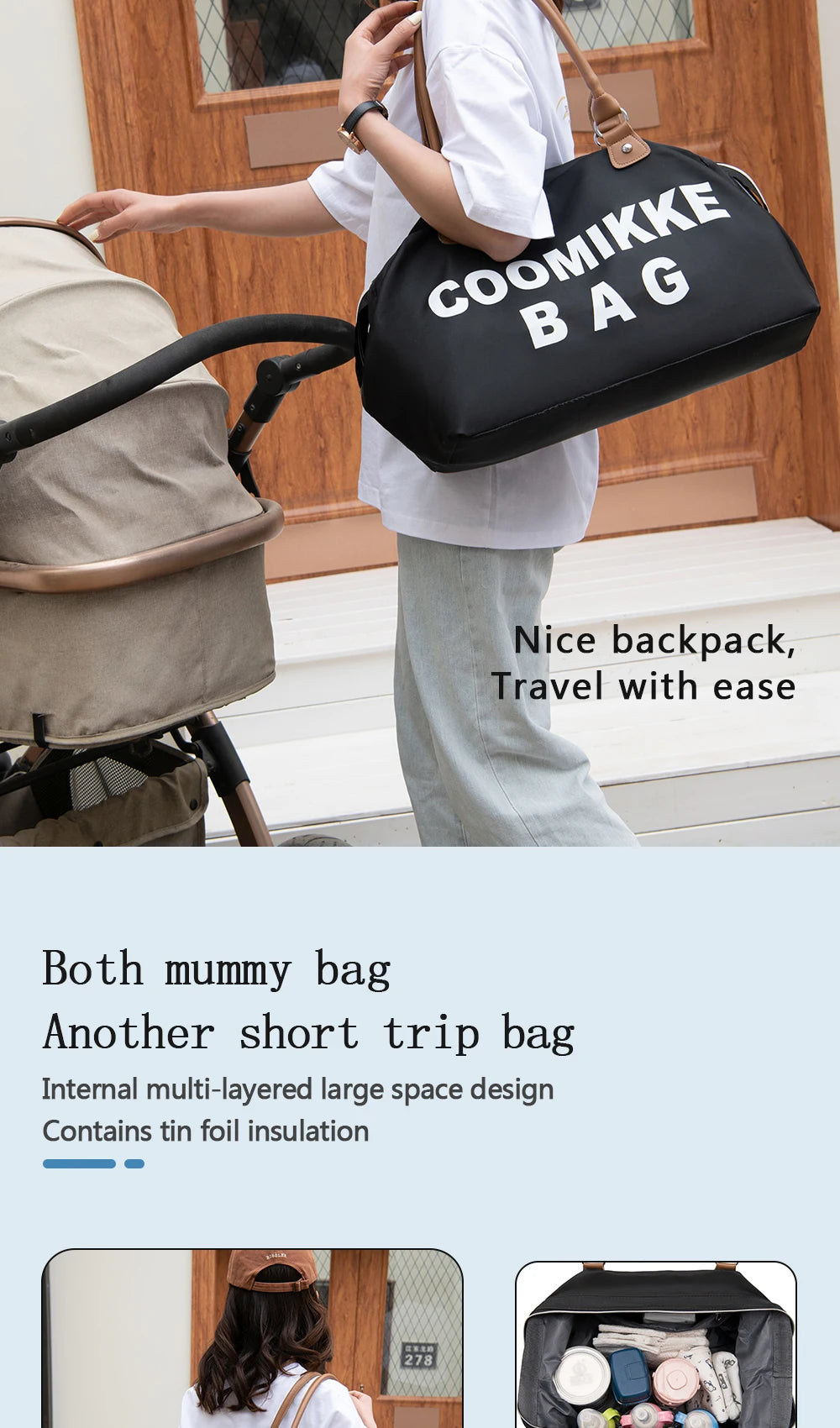Multifunctional Mom & Baby Diaper Backpack