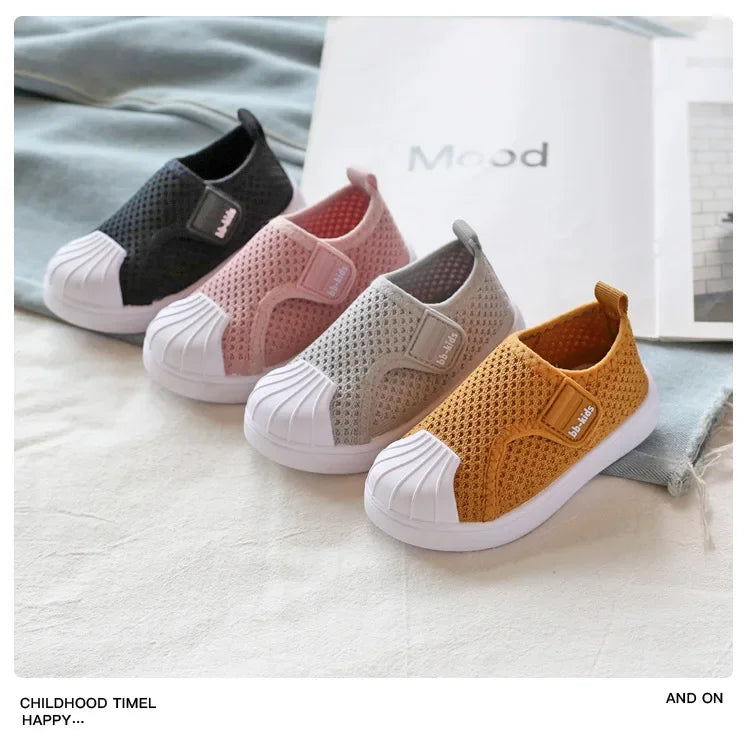 Kids Air Mesh Sneakers – Breathable Casual Skate Shoes