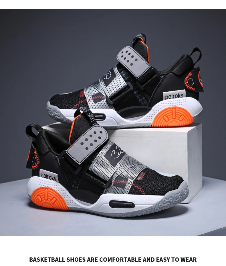 Kids’ Basketball Sneakers – Lightweight, Non-Slip Sports Shoes