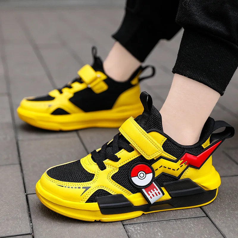 Kids Pokémon Pikachu Sneakers – Breathable Non-Slip Running Shoes