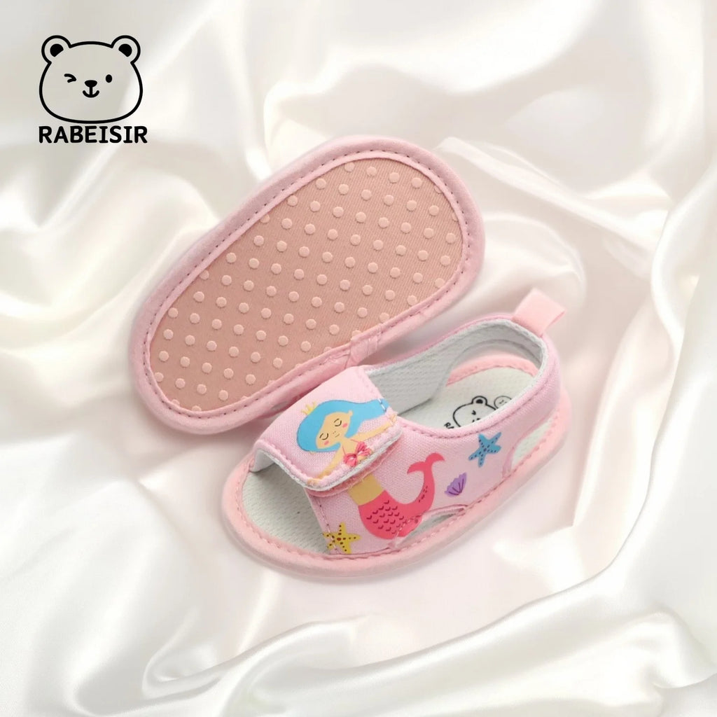 Baby Girl Summer Sandals (0–18M) – Princess Watermelon Cloth Shoes