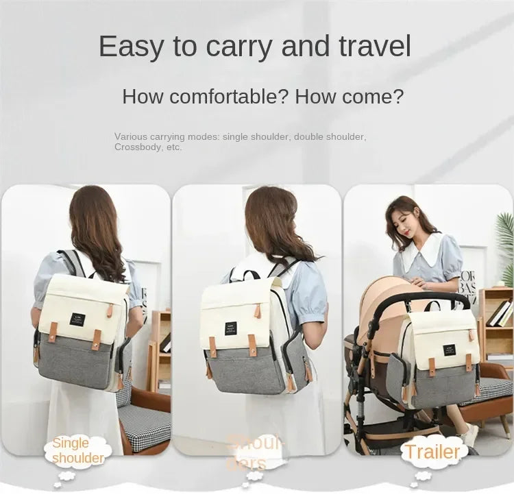 Travel Backpack for Moms – Large Capacity Waterproof Diaper & Baby Stroller Bag