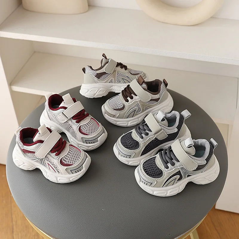 Kids 2025 Mesh Sneakers – Breathable Soft-Soled Casual Sport Shoes