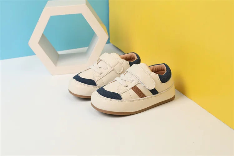 Baby & Toddler Leather Sneakers (0–5Y) – Soft Sole Outdoor Shoes