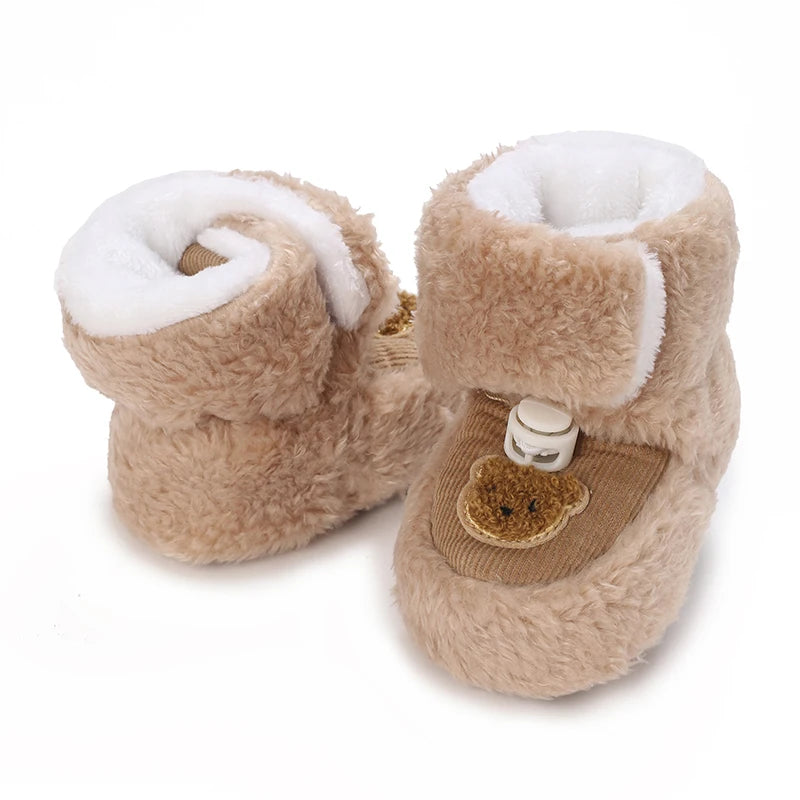 0-18M Apricot New Soft Winter Boots