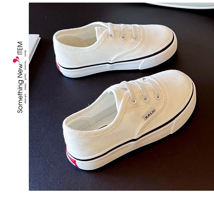 Kids Spring/Autumn Canvas Sneakers – Colorful Soft-Soled Shoes
