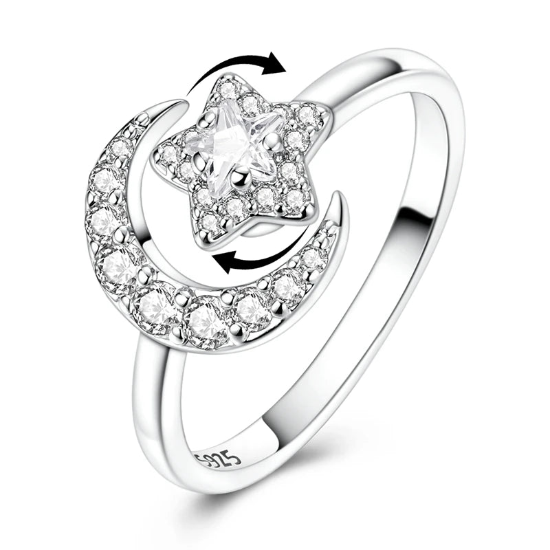 Clover Adjustable Ring 925 Sterling Silver Original Hummingbird Glow Firefly Free Size Open Rings For Women Wedding Jewelry Gift