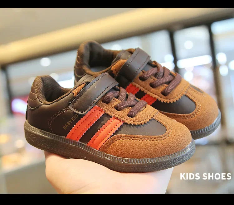 Kids’ Sneakers – Soft-Soled, Hook & Loop Casual Shoes