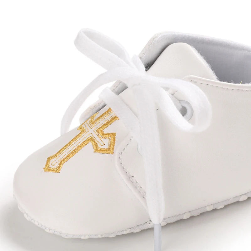 Infant Spring Sneakers (0–18M) – White Non-Slip Soft-Soled Shoes