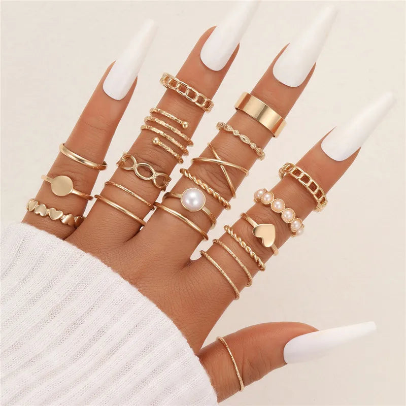 Heart Geometric Gold Butterfly Ring