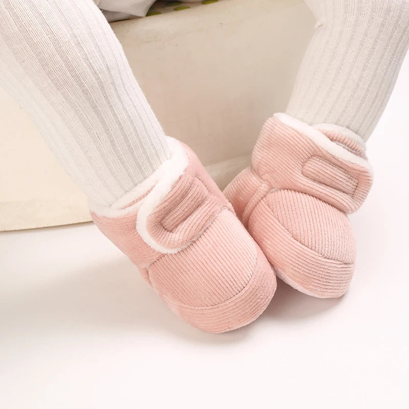 Baby Winter Snow Boots (0–18M) – Plush Soft Sole Toddler Shoes