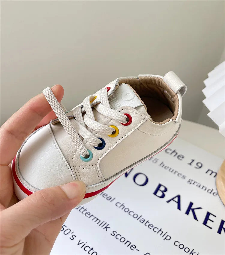 Baby Spring/Autumn Leather Sneakers  – Soft Sole Toddler Shoes