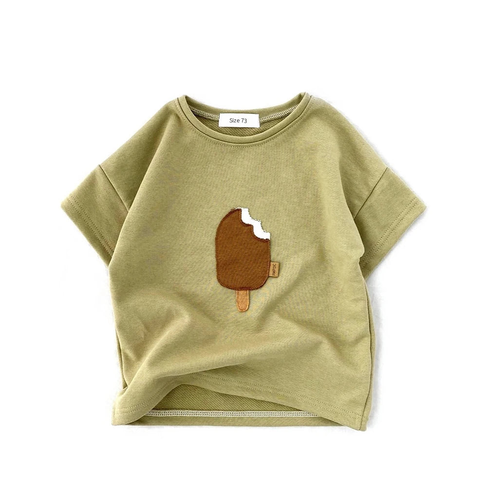 Baby Oversize Short Sleeve T-Shirt, Soft Cotton Pullover