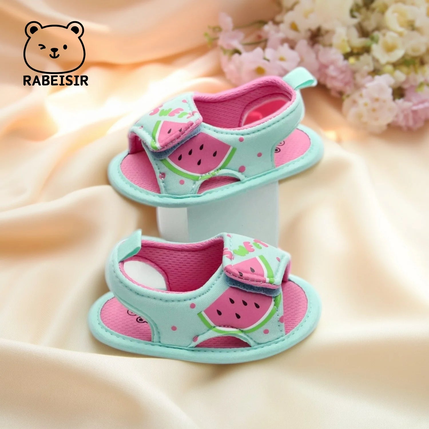 Baby Girl Summer Sandals (0–18M) – Princess Watermelon Cloth Shoes