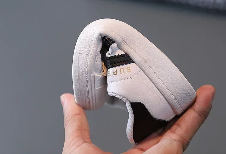 Kids White Sneakers – Breathable Non-Slip Casual Shoes