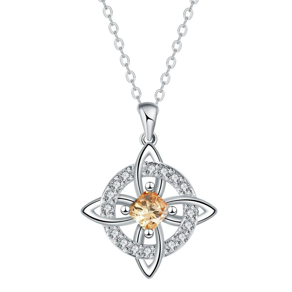 Dainty 5A Birthstone Pendant Necklace