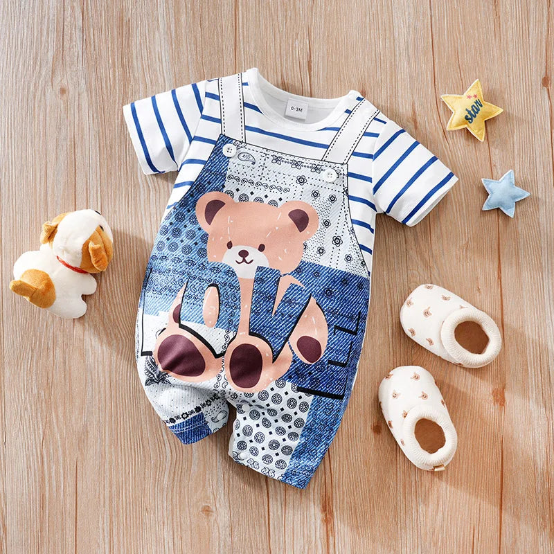 0-18 M Short Sleeved Baby Jumpsuit