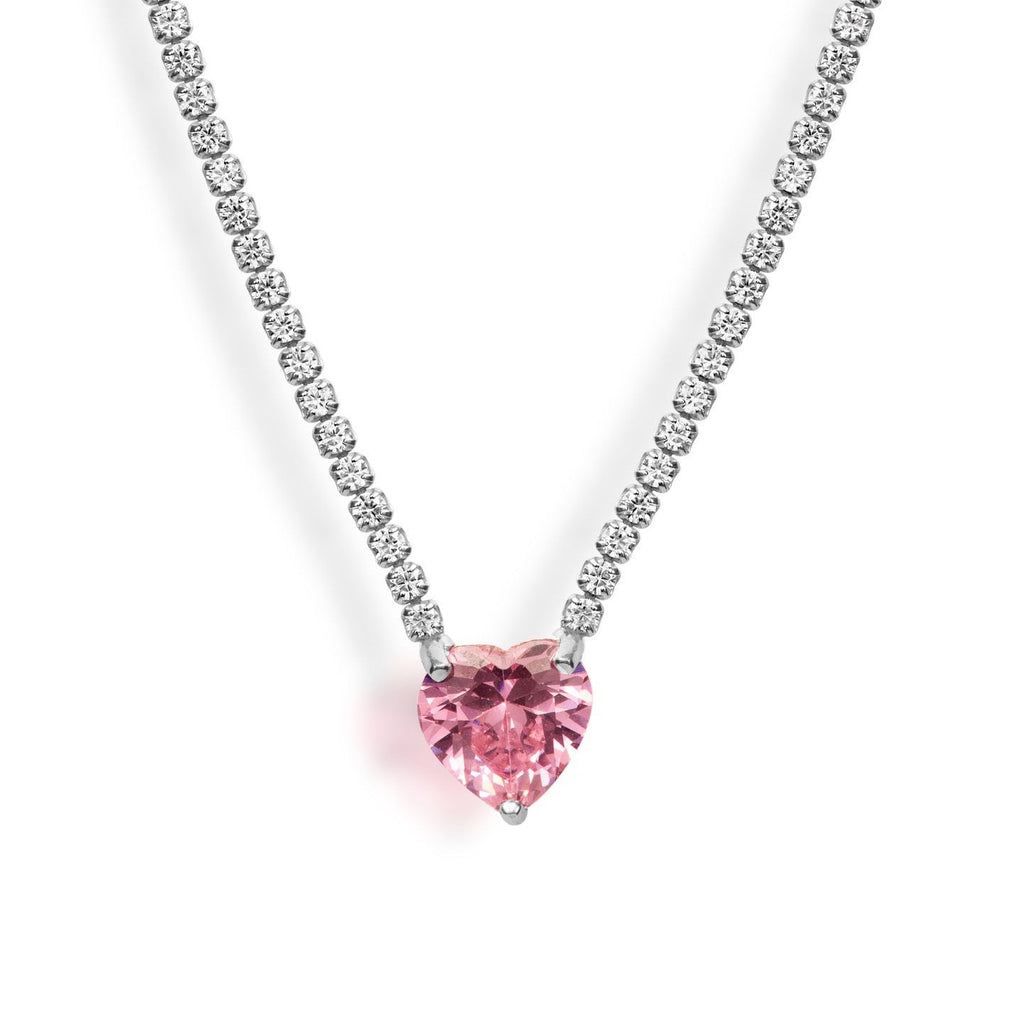 Stainless Steel Tennis Zircon Necklace