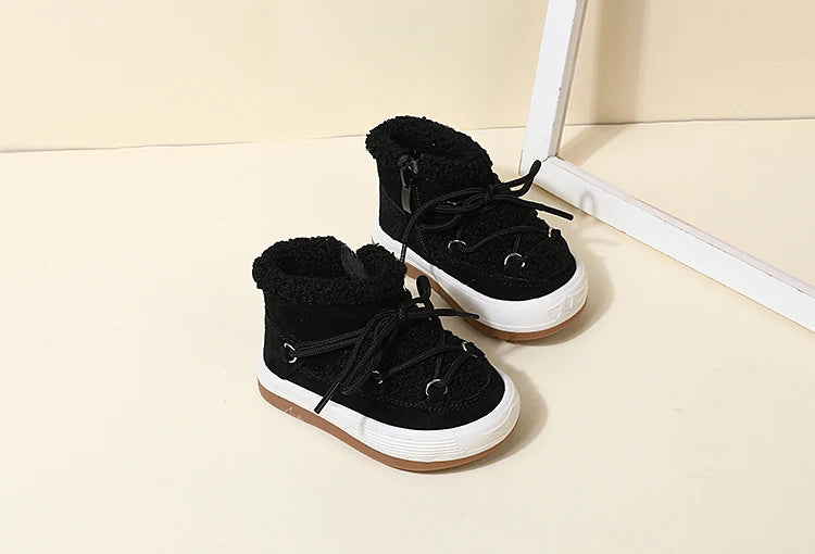 Baby Boots – Warm Plush Rubber Sole Sneakers for Toddlers