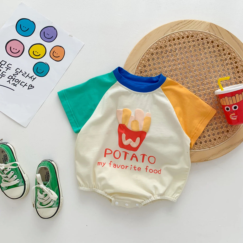 Cute Short Sleeve Baby Clothes 0-24 M