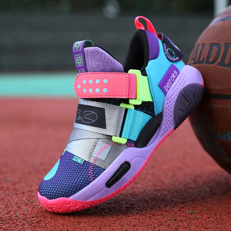 Kids’ Basketball Sneakers – Lightweight, Non-Slip Sports Shoes