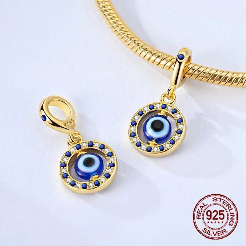 Sterling Silver Evil Eye Dangle