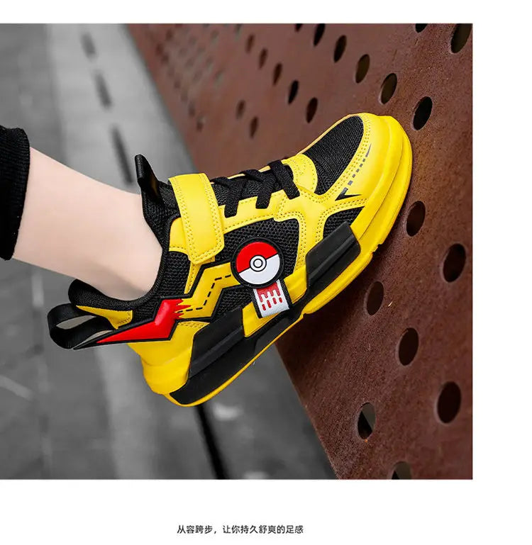 Kids Pokémon Pikachu Sneakers – Breathable Non-Slip Running Shoes