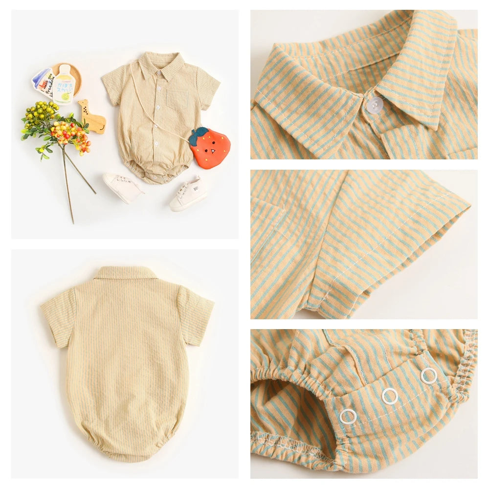 Newborn Boy Summer Bodysuit