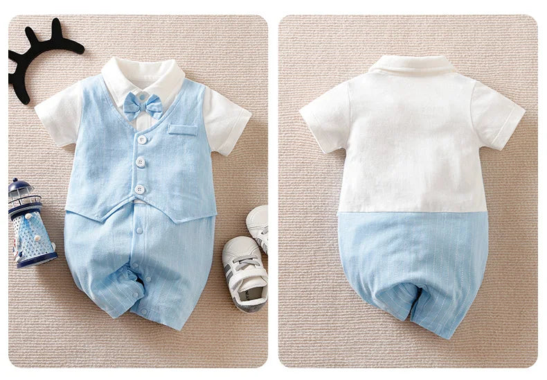 Baby Boy Gentleman Tie Jumpsuit (0-18M)