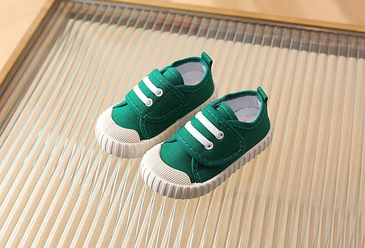 Kids Canvas Sneakers – Soft Breathable Candy-Colored Shoes