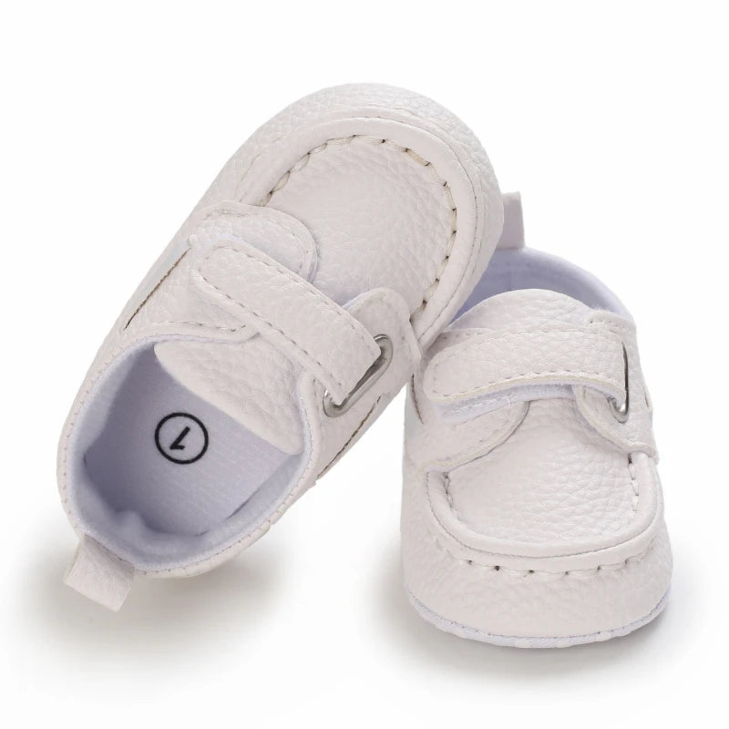 Baby Christening Shoes (0–18M) – PU Leather Moccasins for Boys & Girls
