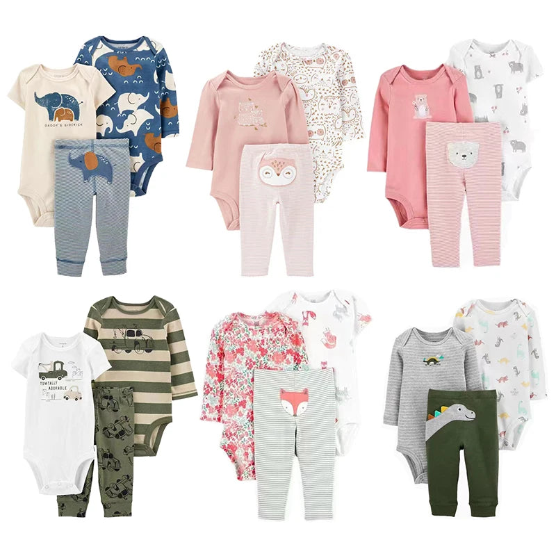 Baby Boy/Girl Animal 3-Piece Outfit – Autumn (0–12M)