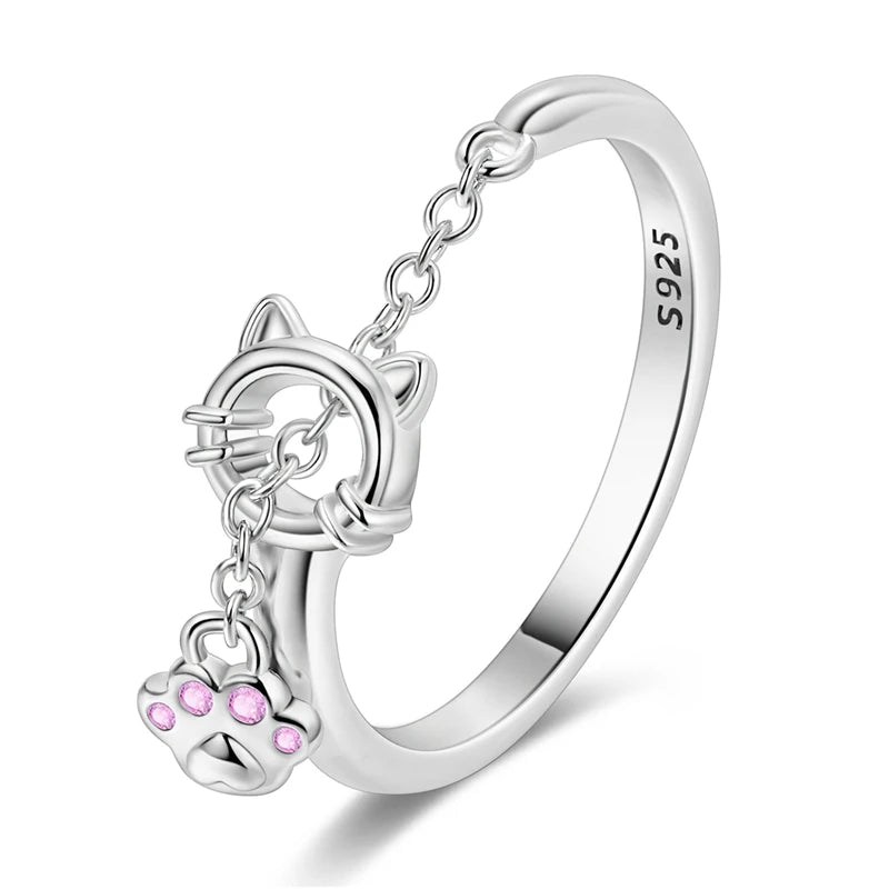 Clover Adjustable Ring 925 Sterling Silver Original Hummingbird Glow Firefly Free Size Open Rings For Women Wedding Jewelry Gift