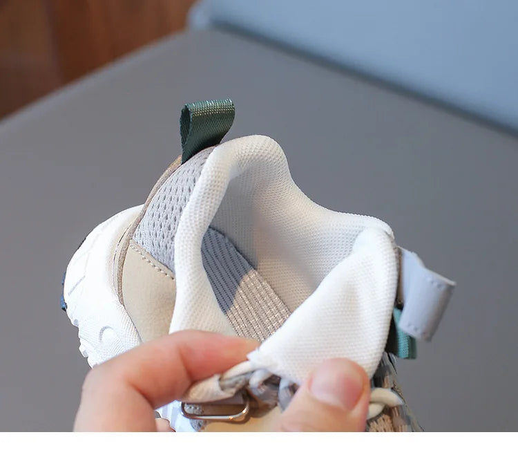 Boys’ Patchwork Sneakers – Casual Outdoor Sports Shoes