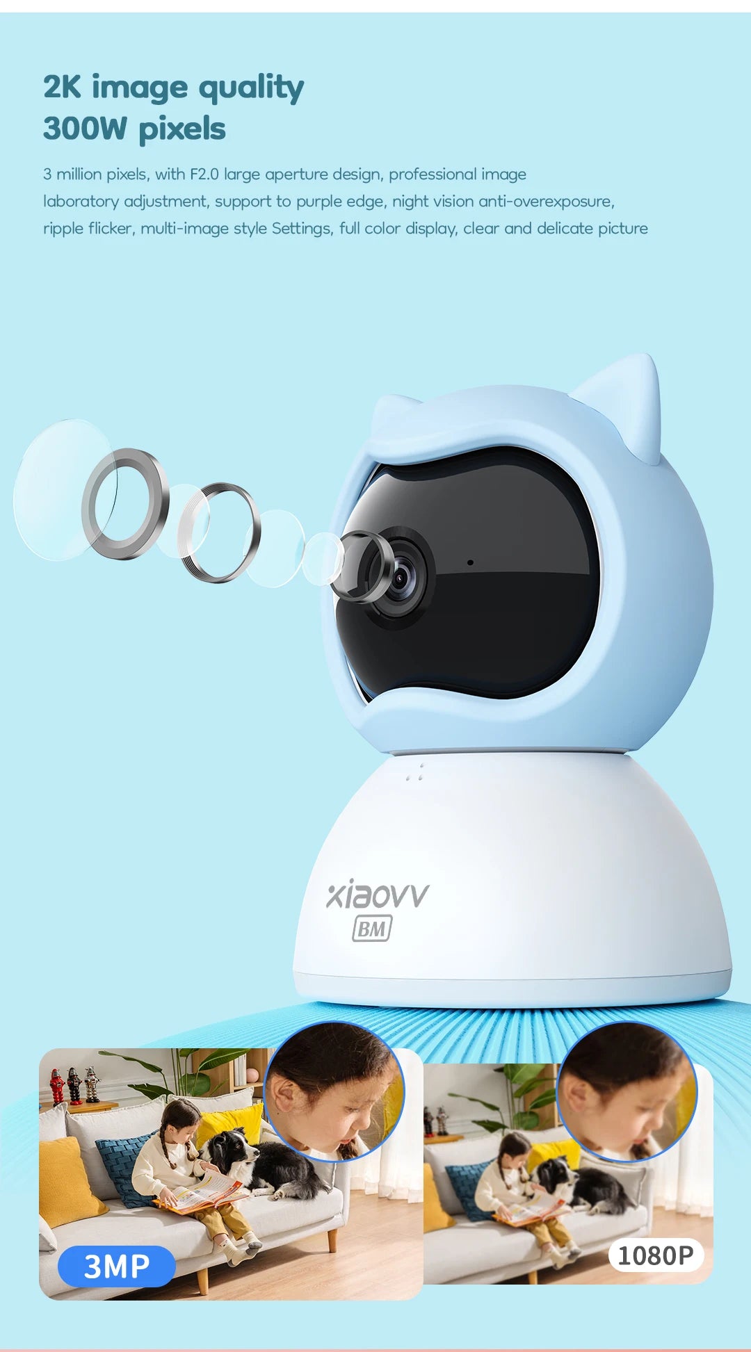 WiFi Baby Monitor – 4MP, 2-Way Talk & 360° View