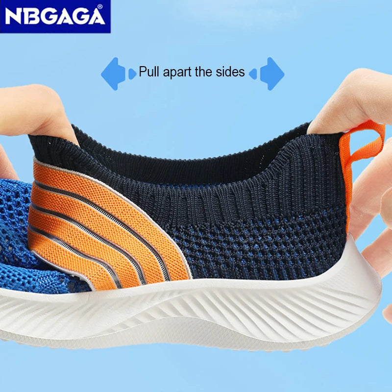 Kids’ Breathable Slip-On Sneakers – Lightweight & Comfortable (28–39)