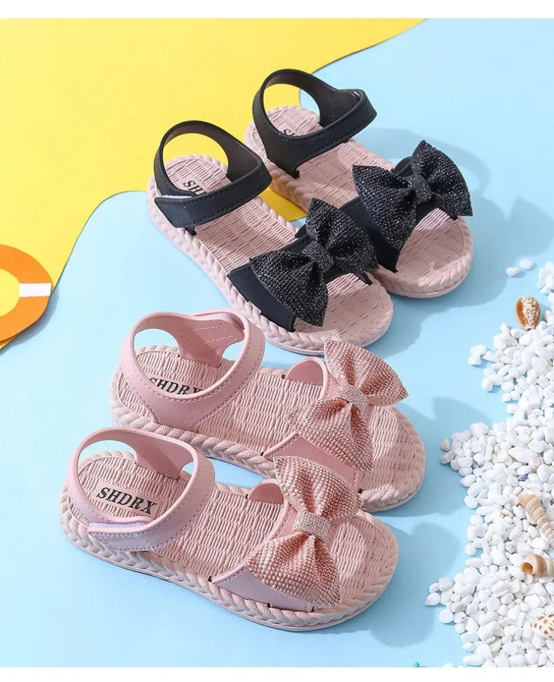 Girls’ Summer Sandals – Bow, Soft Sole, Non-Slip