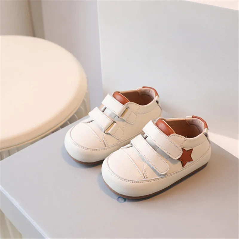 Baby & Toddler Sneakers (0–5Y) – Soft Sole Microfiber Leather Shoes