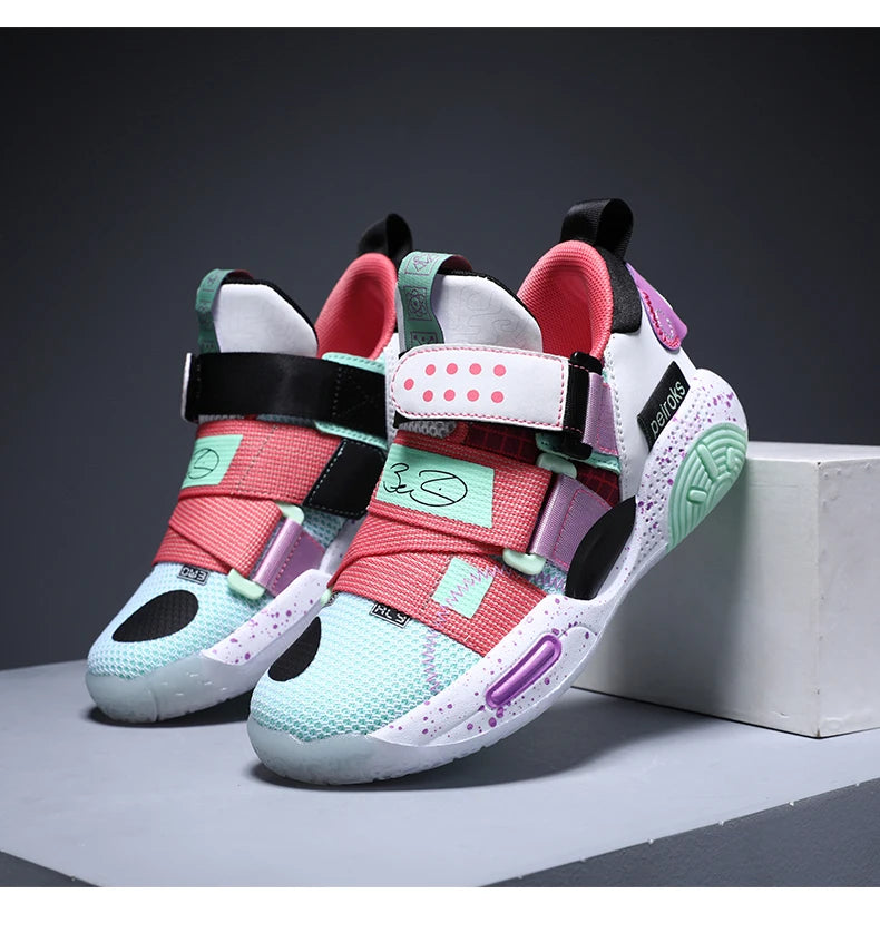 Kids Basketball Sneakers – Lightweight Non-Slip Sport Shoes