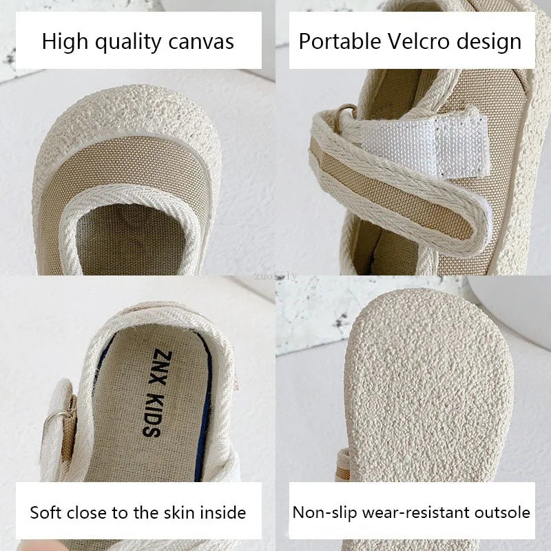 Kids’ Canvas Shoes – Soft, Breathable, Anti-Slip Sneakers