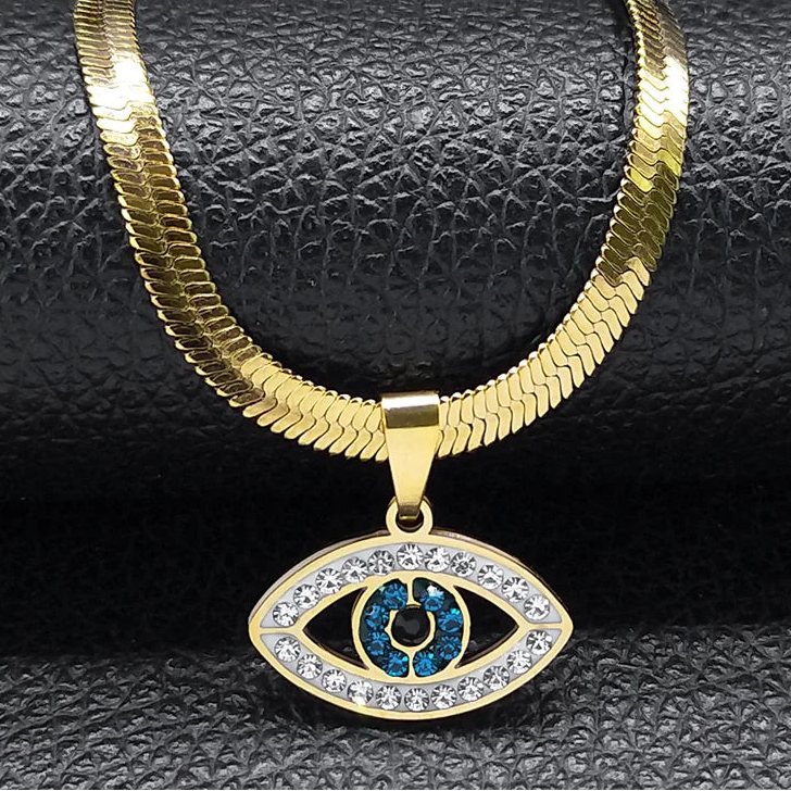 Vintage Crystal Evil Demon Eye Choker